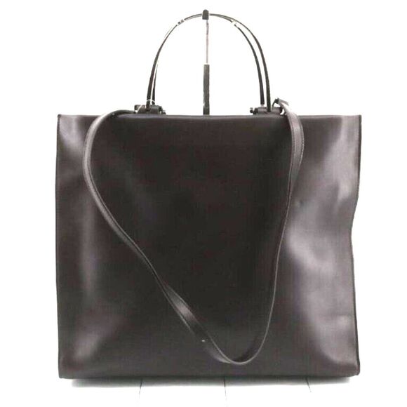 Gucci Leather Handbag with Shoulder Strap and Metal Handles-Authentic - Picture 1 of 6
